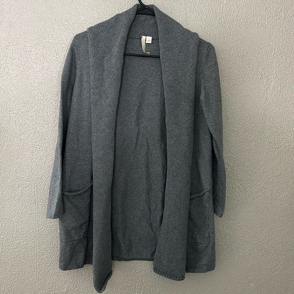 Pure Jill J. Jill Cardigan Sweater Open Front, Small, Cashmere Blend, Gray - Picture 1 of 6